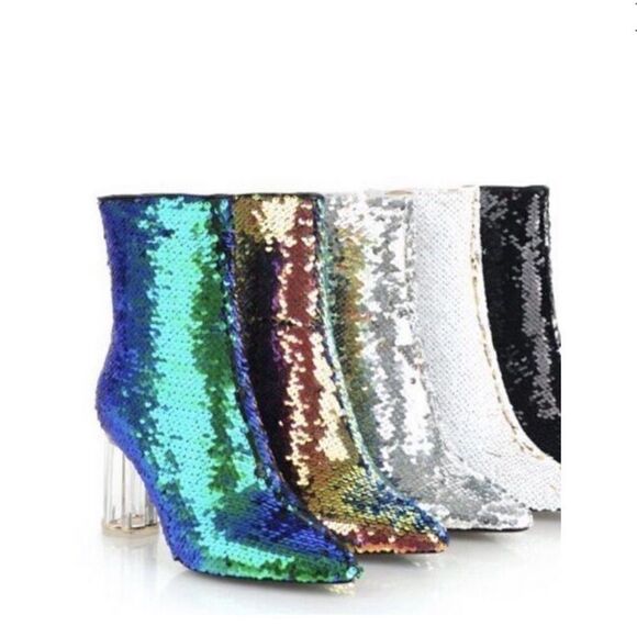 💯 KALEIDOSCOPE SEQUIN BOOTS - Picture 4 of 5